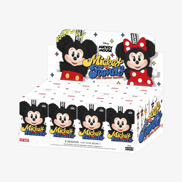 Pop Mart Mickey Family Cute Together Keychain Series Blind Box