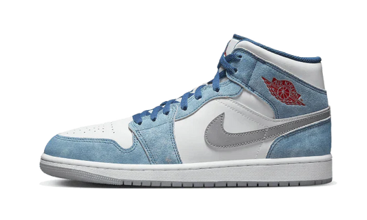 Air Jordan 1 Mid French Blue Fire Red