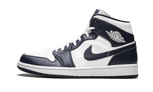 Air Jordan 1 Mid White Metallic Gold Obsidian