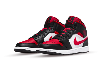 Air Jordan 1 Mid White Black Red (2022)