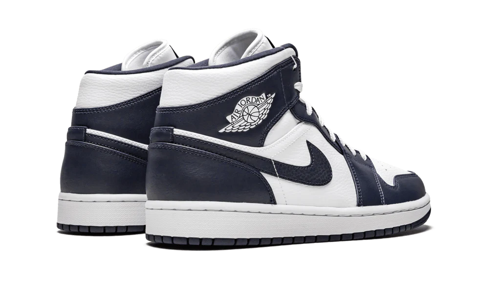 Air Jordan 1 Mid White Metallic Gold Obsidian