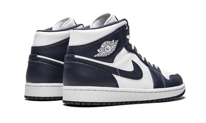 Air Jordan 1 Mid White Metallic Gold Obsidian