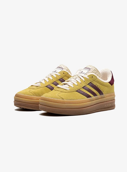 Adidas Gazelle Bold Almost Yellow Maroon