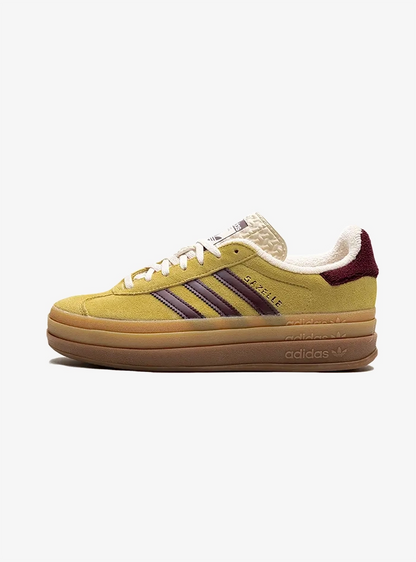 Adidas Gazelle Bold Almost Yellow Maroon