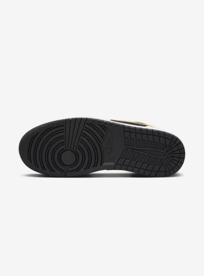 Air Jordan 1 Low White Black Metallic Gold Swoosh