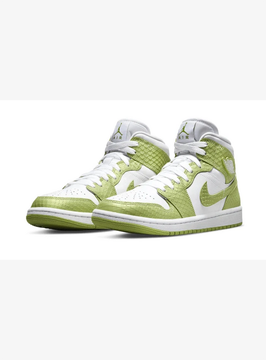 Air Jordan 1 Mid Green Python