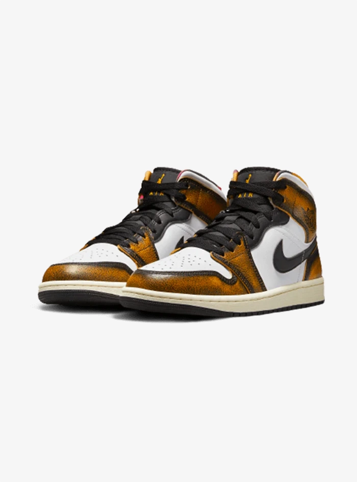 Air Jordan 1 Mid SE Orange Wear Away