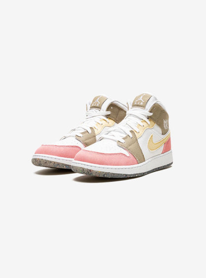 Air Jordan 1 Mid SE Pastel Vivid Green Grind (GS)