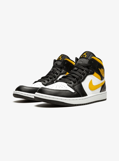 Air Jordan 1 Mid White Pollen Black
