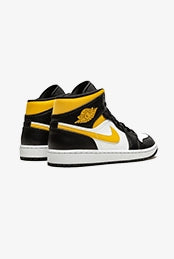 Air Jordan 1 Mid White Pollen Black