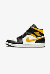 Air Jordan 1 Mid White Pollen Black