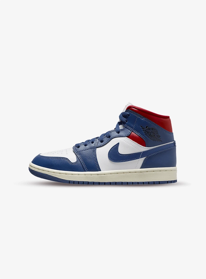 Air Jordan 1 Mid French Blue Gym Red