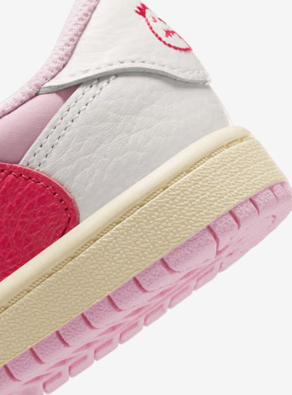 Air Jordan 1 Retro Low OG SP Travis Scott Sail Tropical Pink (PS)