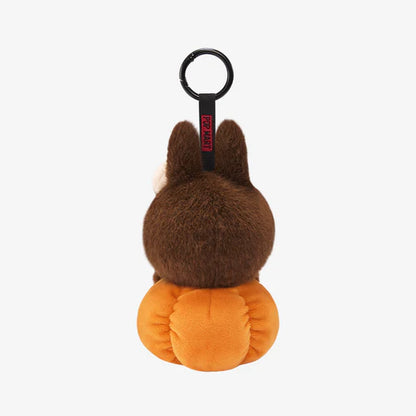 Pop Mart Labubu Happy Halloween Party Series-Sitting Pumpkin Vinyl Plush Pendant