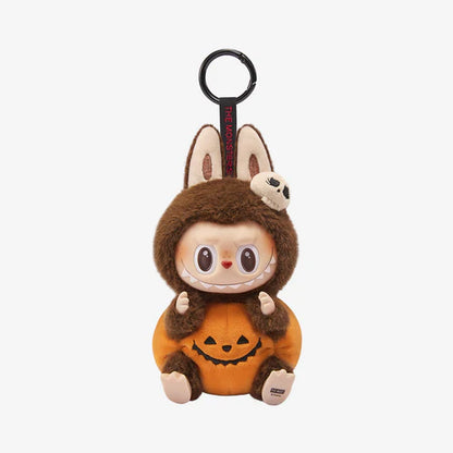 Pop Mart Labubu Happy Halloween Party Series-Sitting Pumpkin Vinyl Plush Pendant