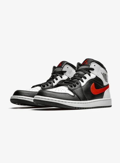 Air Jordan 1 Mid Black Chile Red White