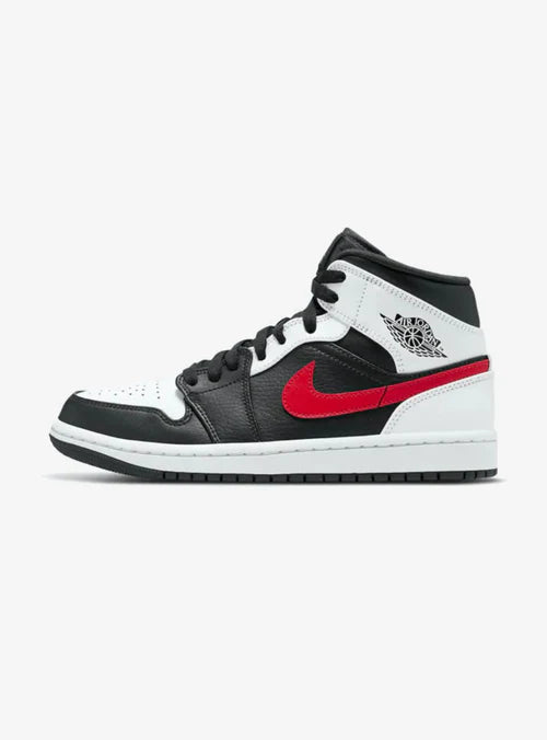 Air Jordan 1 Mid Black Chile Red White