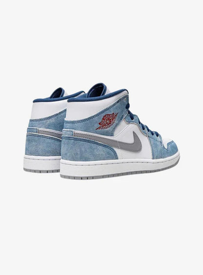 Air Jordan 1 Mid French Blue Fire Red