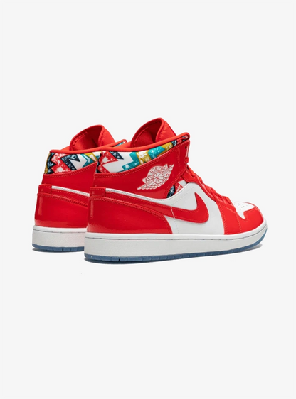 Air Jordan 1 Mid Barcelona Sweater Red Patent