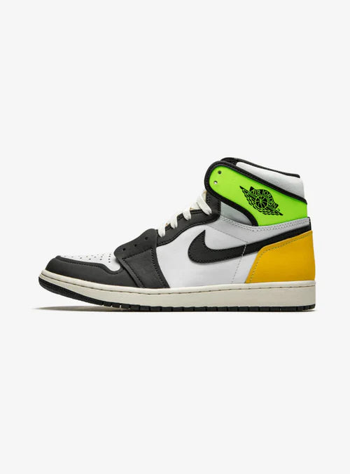 Air Jordan 1 Retro High White Black Volt University Gold