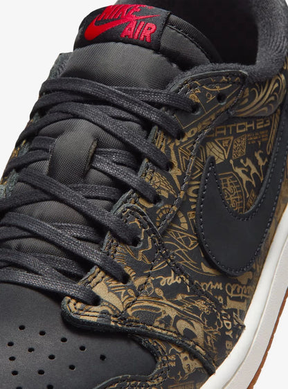 Air Jordan 1 Retro Low OG Laser Black University Red (GS)