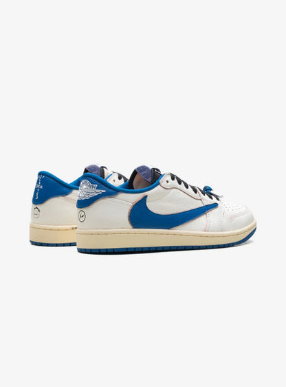 Air Jordan 1 Retro Low OG SP Fragment x Travis Scott Sail Military Blue