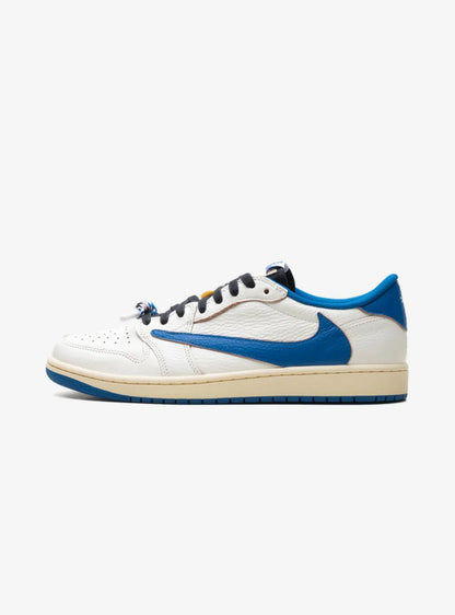 Air Jordan 1 Retro Low OG SP Fragment x Travis Scott Sail Military Blue
