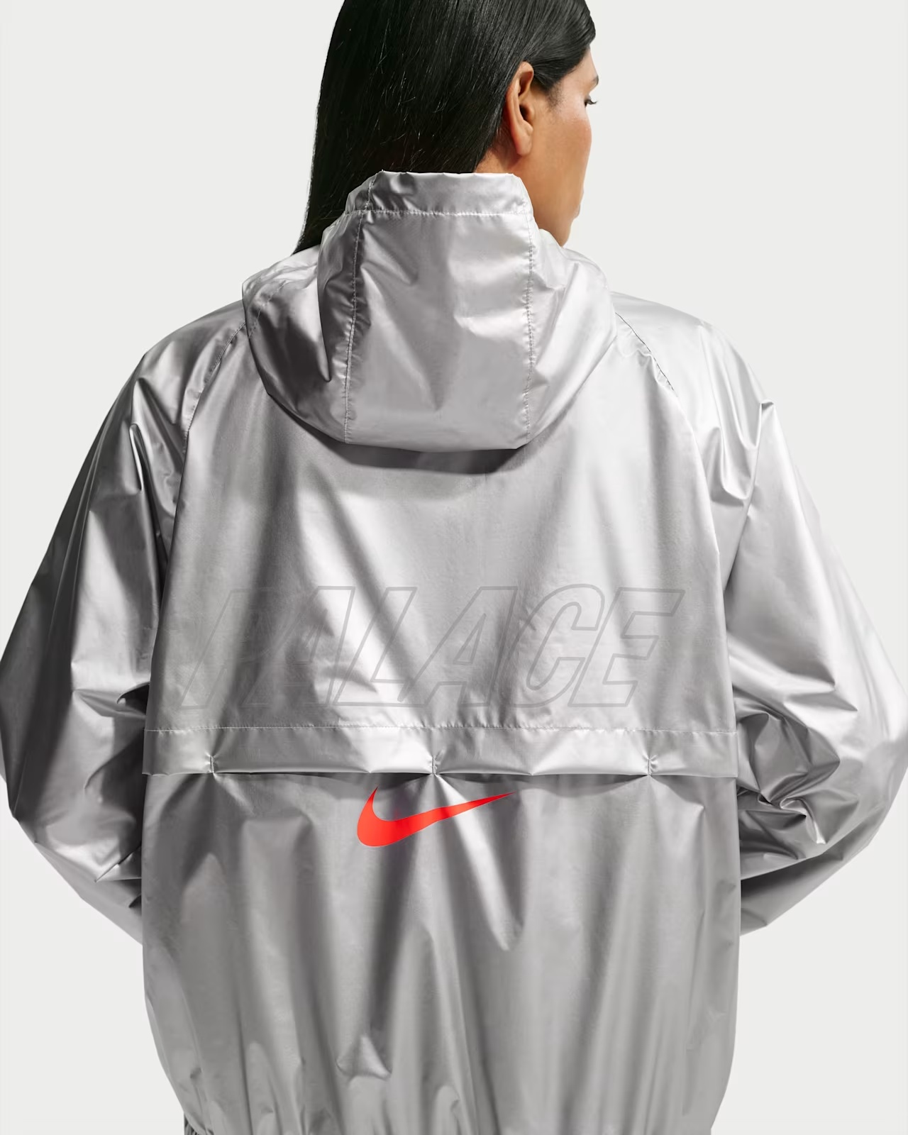 Palace X Nike England Dri Fit Academy Anthem Jacket Pewter Grey Bright Crimson Black