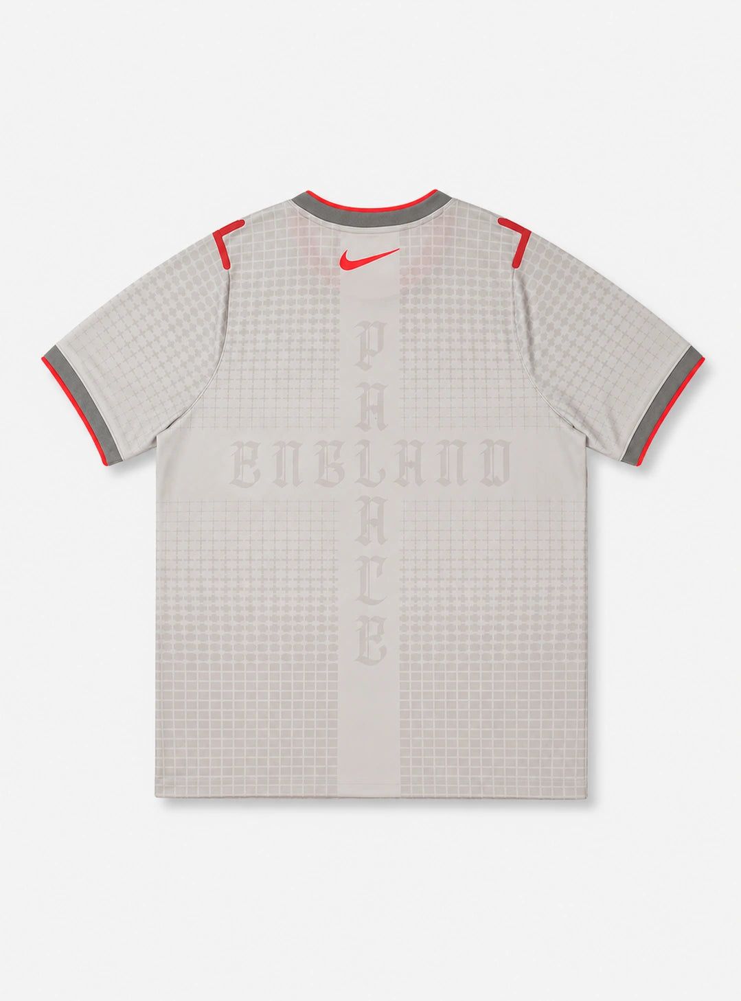 Palace X Nike England Dri Fit Academy Pro Short Sleeve Football Top Pewter Grey Bright Crimson