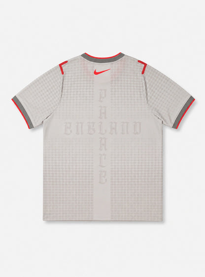 Palace X Nike England Dri Fit Academy Pro Short Sleeve Football Top Pewter Grey Bright Crimson