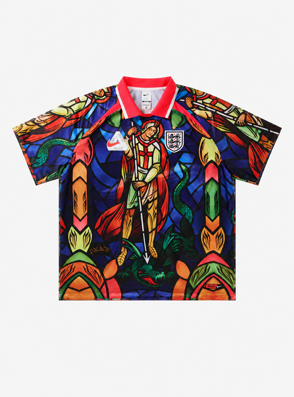 Palace X Nike England Dri Fit Football Jersey Bright Crimson