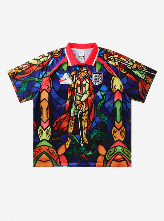 Palace X Nike England Dri Fit Football Jersey Bright Crimson