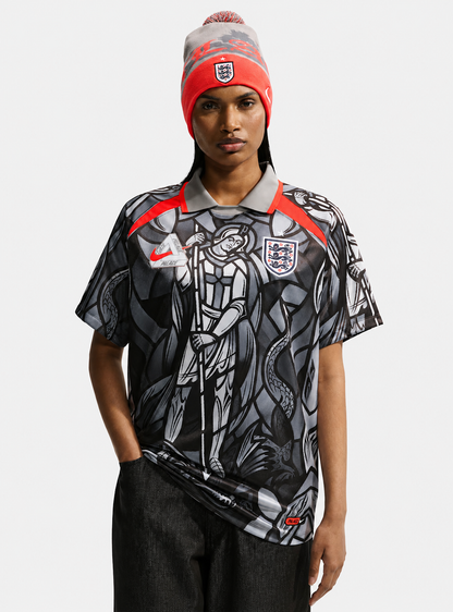 Palace X Nike England Dri Fit Football Jersey Pewter Grey Bright Crimson