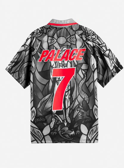 Palace X Nike England Dri Fit Football Jersey Pewter Grey Bright Crimson