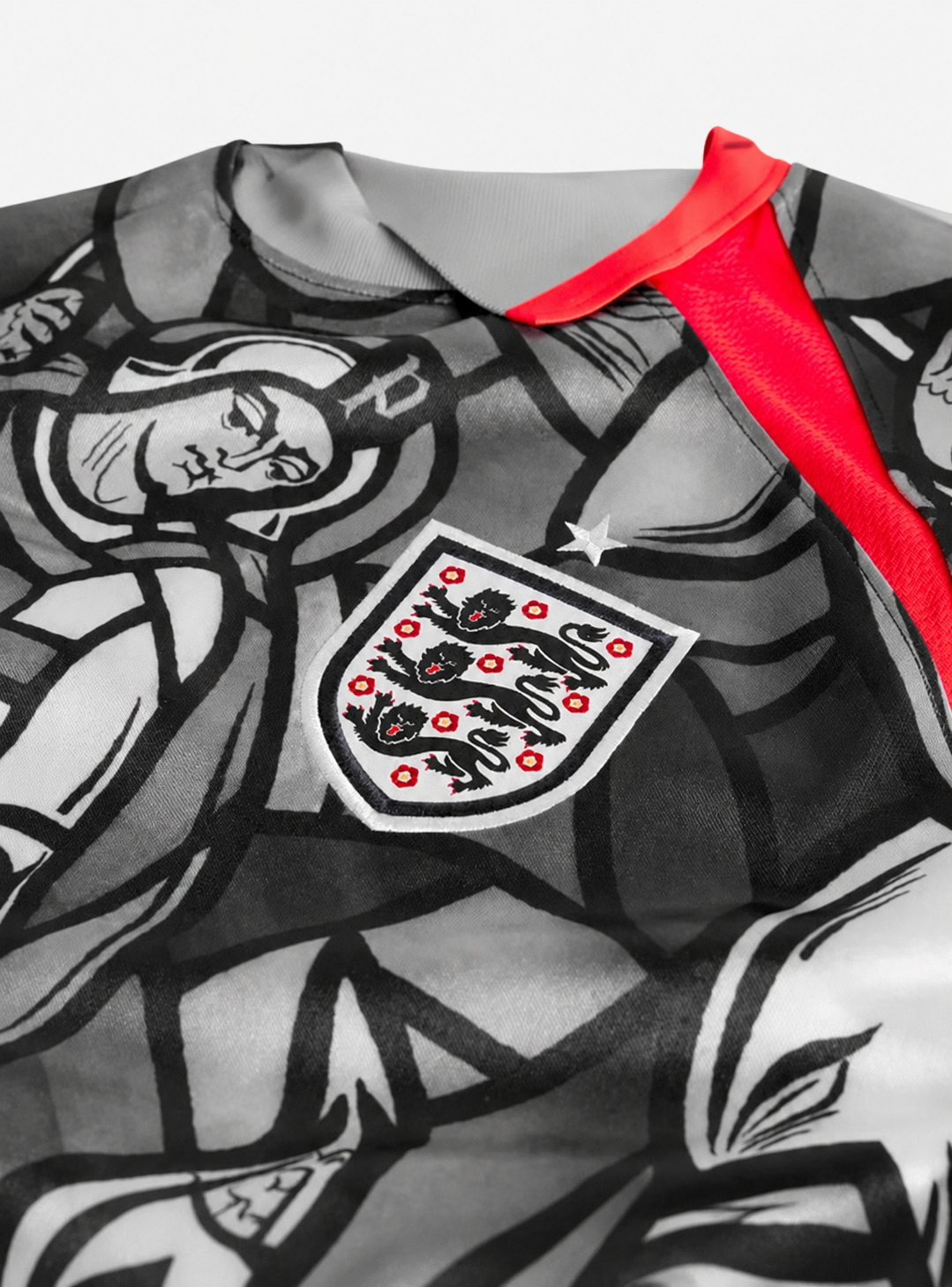 Palace X Nike England Dri Fit Football Jersey Bright Crimson