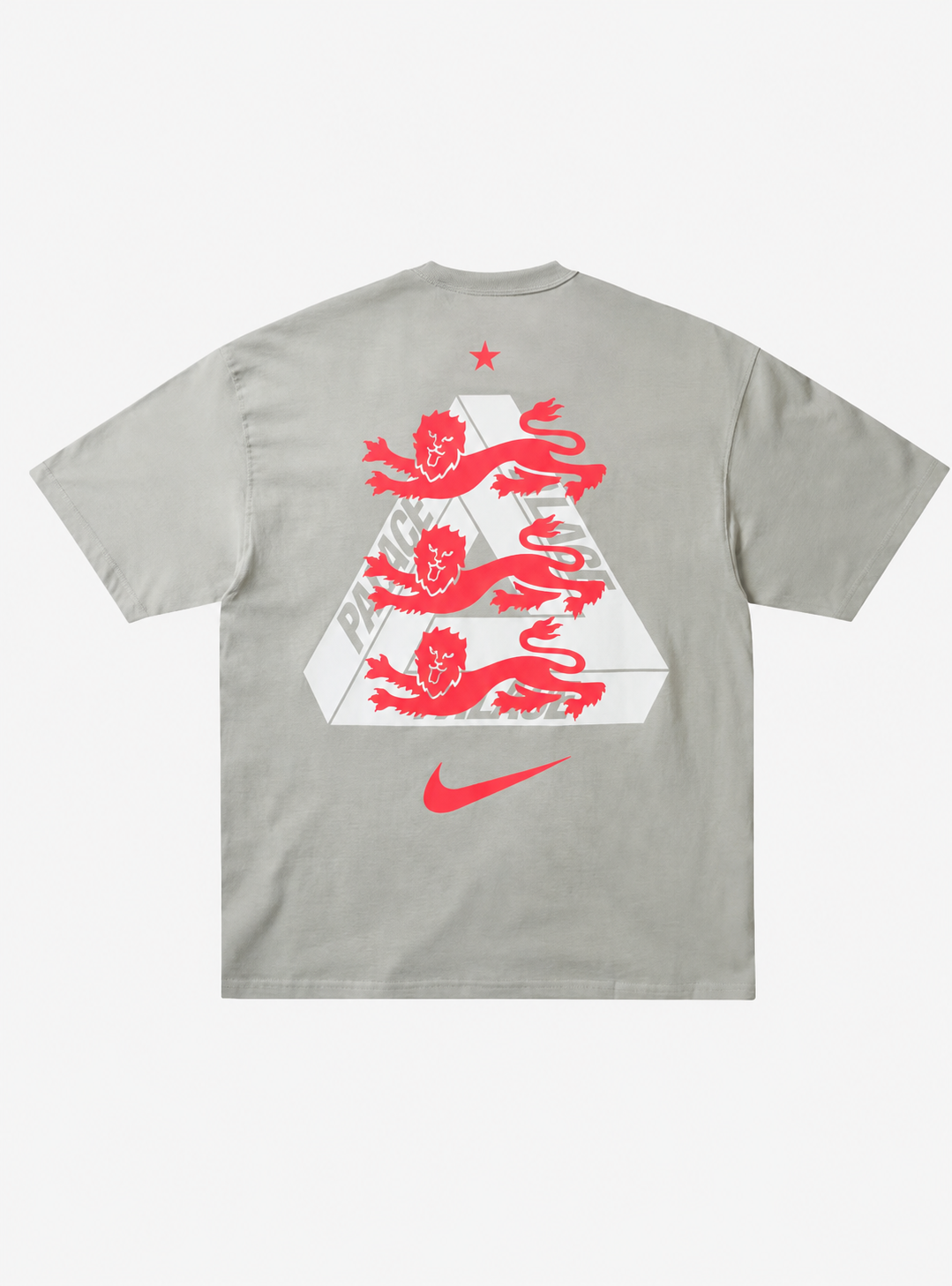 Palace X Nike England T Shirt Pewter Grey