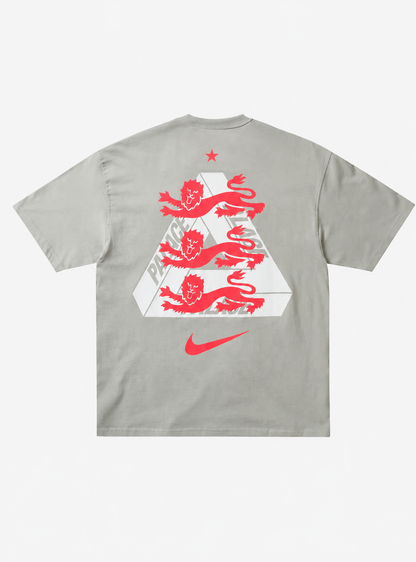 Palace X Nike England T Shirt Pewter Grey