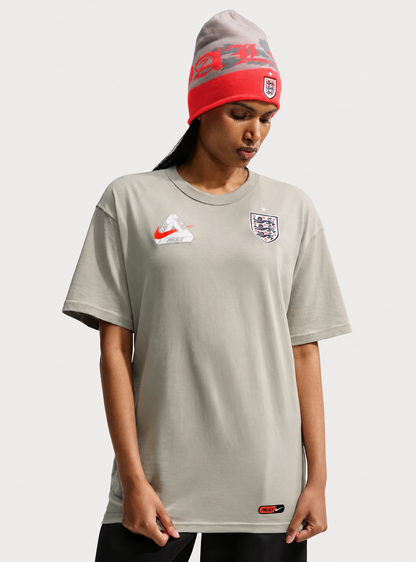Palace X Nike England T Shirt Pewter Grey
