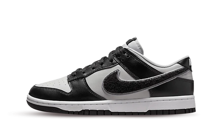 DUNK LOW CHENILLE SWOOSH GREY BLACK