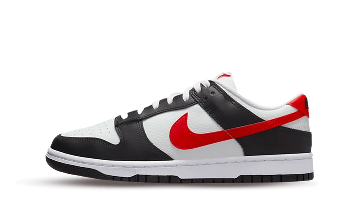 Dunk Low Black White Red