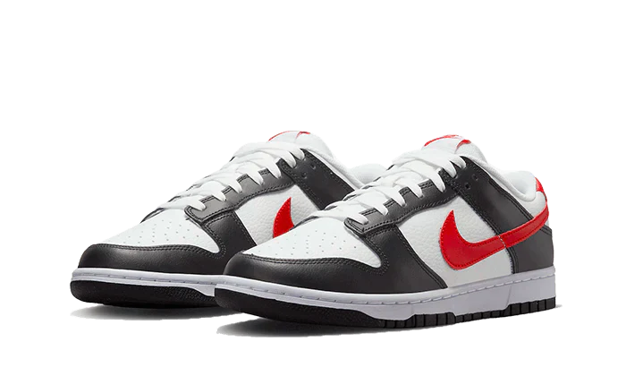 Dunk Low Black White Red